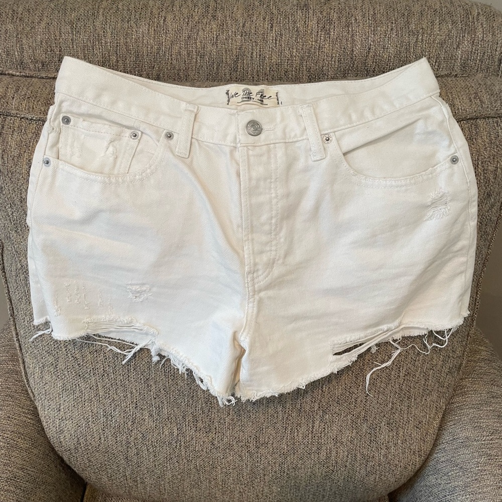 free people denim shorts